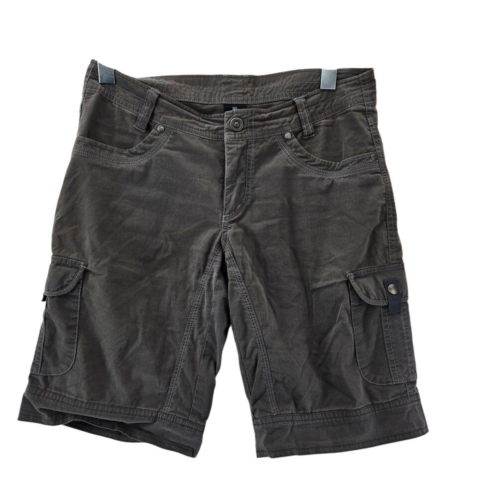 Kuhl Shorts Womens 6 Cargo Utility Slate Gray 11" Inseam Hiking Gorpcore Fishing